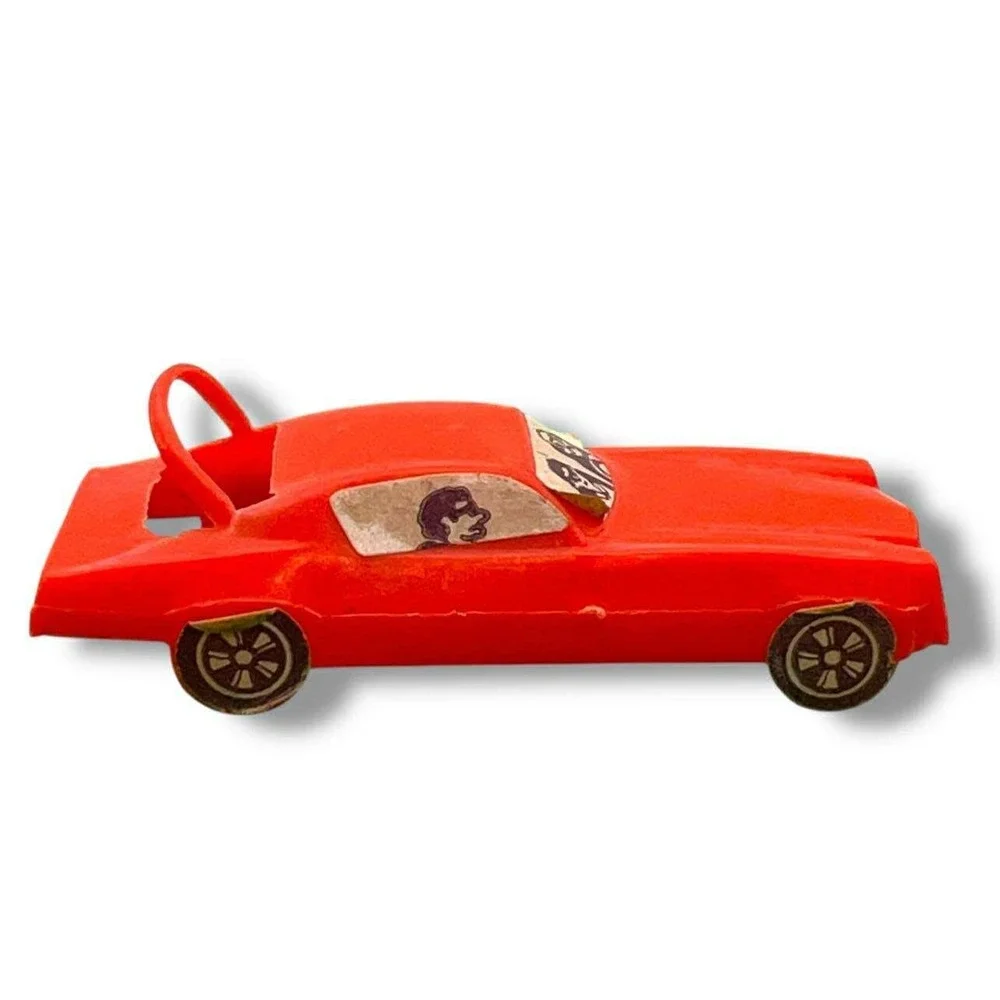 Vintage Red Plastic Toy Car with Driver Decals‎